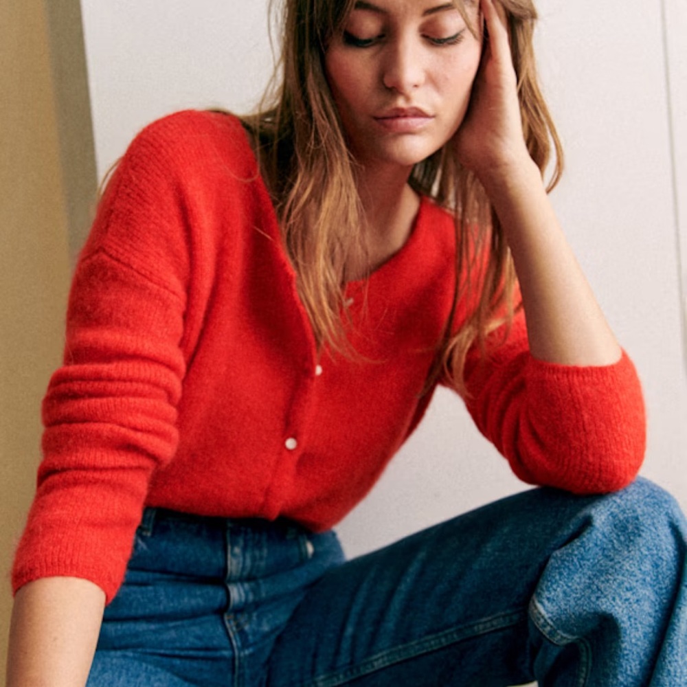 Sézane red sweater